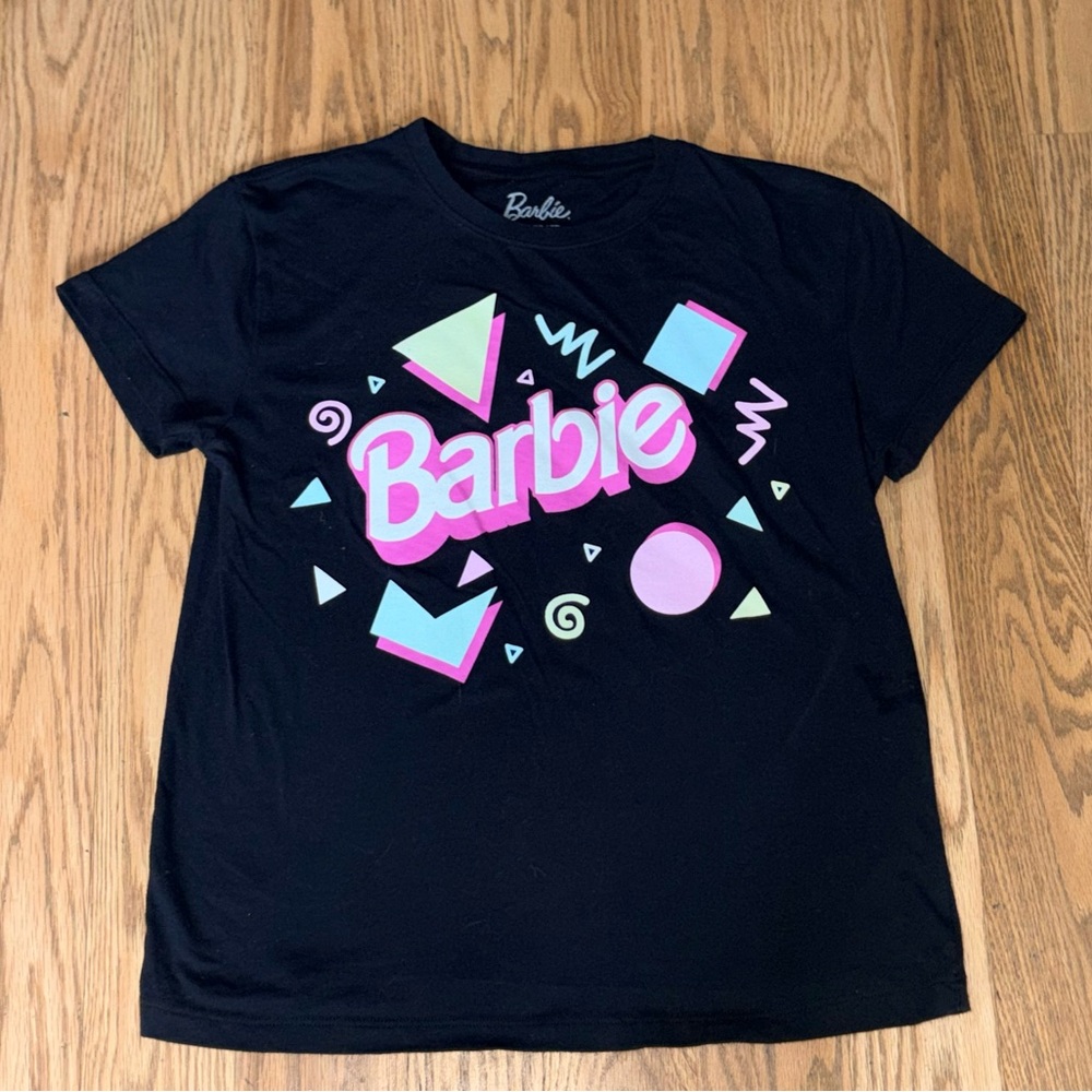 Barbie 90s Style Graphic Tee - Black & Neon - Size XS